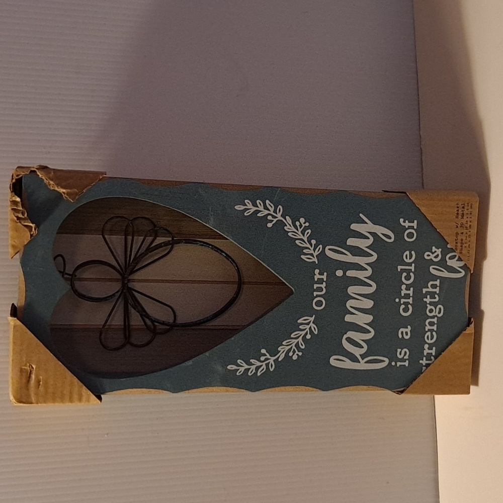 Family strength & love wood wall or shelf decor
